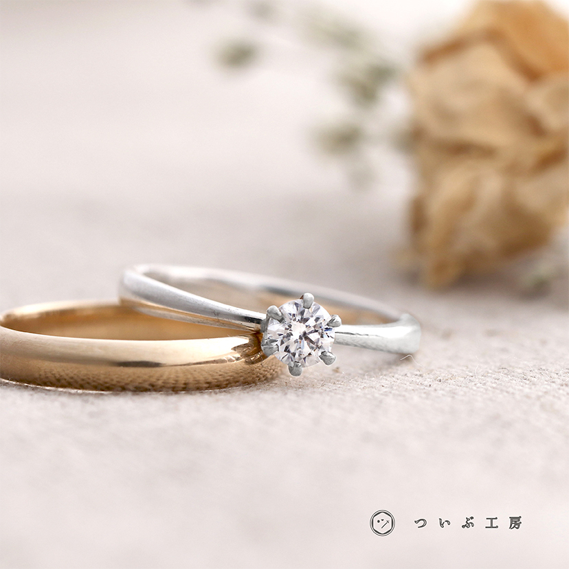 定番の6本爪の婚約指輪