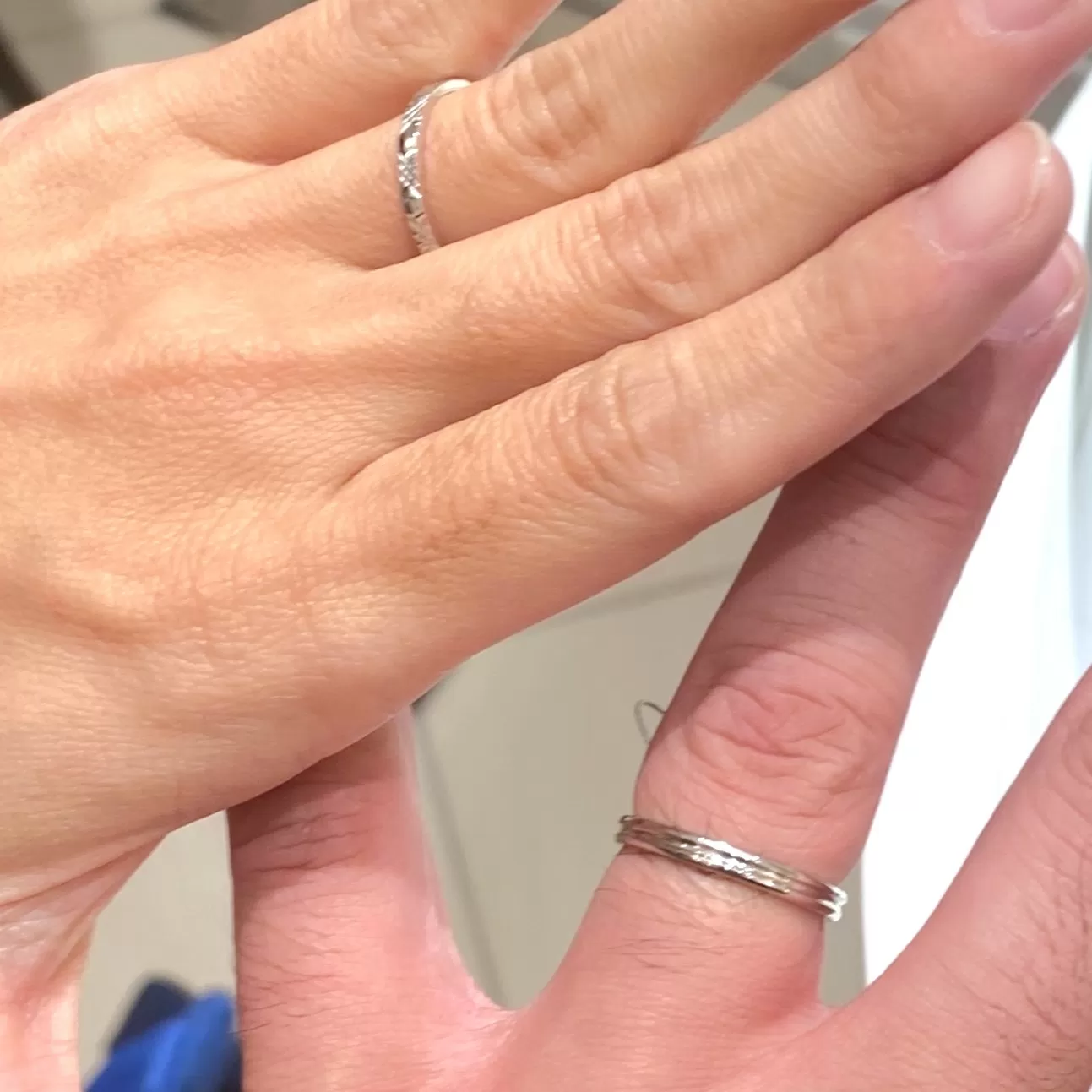 ビジュピコ 大阪店_試着写真（結婚指輪）