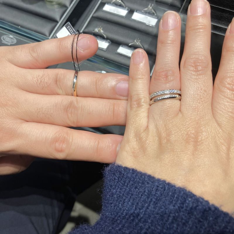 エクセルコ ダイヤモンド 梅田ハービス店_試着写真(結婚指輪・婚約指輪)