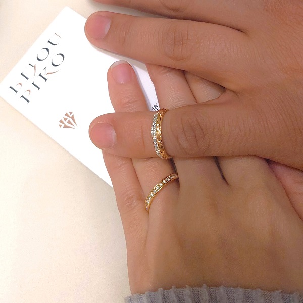 ビジュピコ 神戸店_試着写真（結婚指輪・婚約指輪）