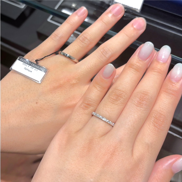 エクセルコ ダイヤモンド 町田マルイ店_試着写真（結婚指輪・婚約指輪）