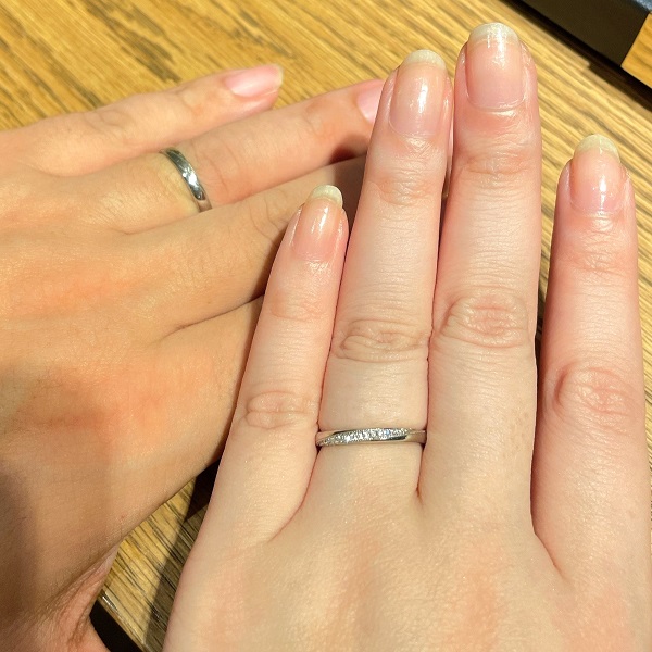 ビジュピコ 銀座店_試着写真（結婚指輪・婚約指輪）