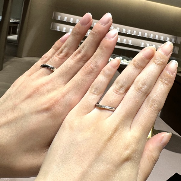 ビジュピコ 福井店_試着写真（結婚指輪・婚約指輪）