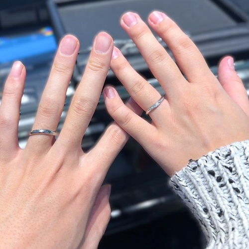 エクセルコ ダイヤモンド 大宮店_試着写真（結婚指輪・婚約指輪）