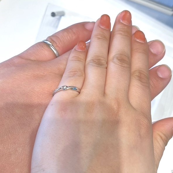 エクセルコ ダイヤモンド ホテルテラスザガーデン水戸店_試着写真（結婚指輪・婚約指輪）