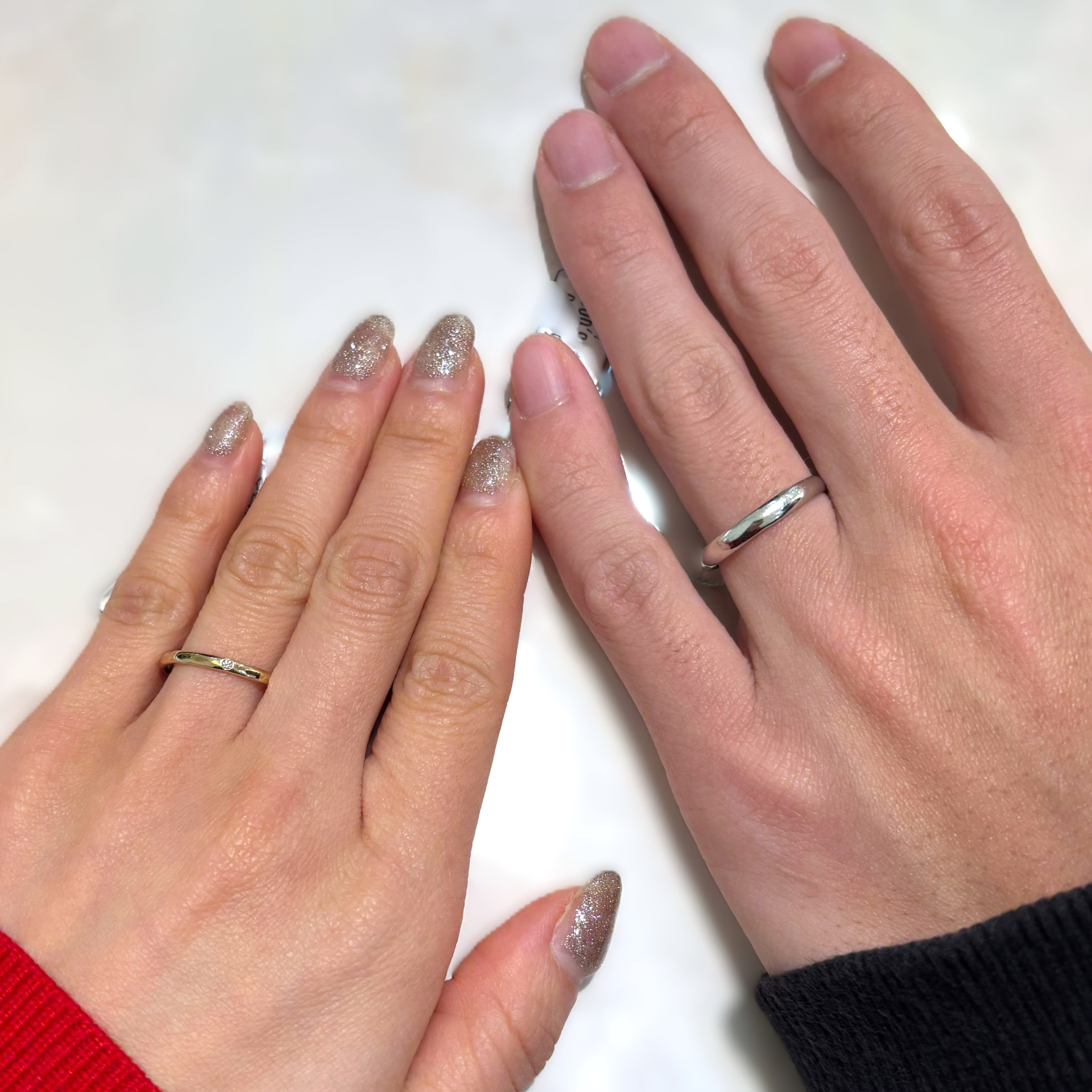 ビジュピコ 名古屋栄店_試着写真（結婚指輪・婚約指輪）