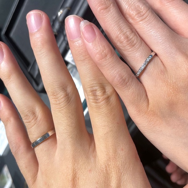 エクセルコ ダイヤモンド 梅田ハービス店_試着写真（結婚指輪・婚約指輪）