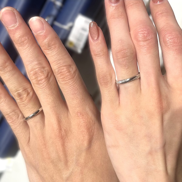 エクセルコ ダイヤモンド 福岡店_試着写真（結婚指輪・婚約指輪）