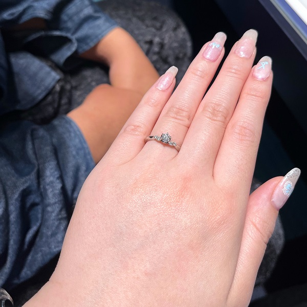 エクセルコ ダイヤモンド  ホテル テラス ザ ガーデン水戸店_試着写真（結婚指輪・婚約指輪）