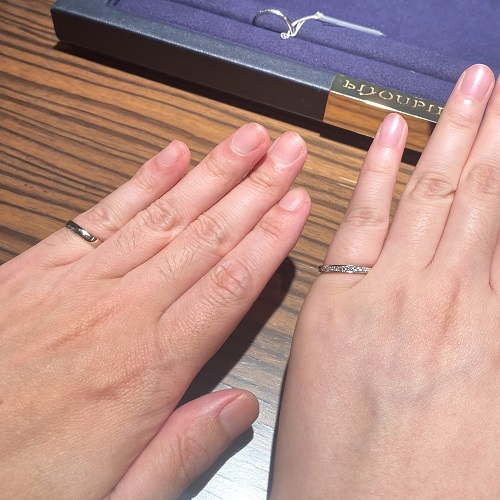 ビジュピコ ブライダル徳島店_試着写真（結婚指輪・婚約指輪）