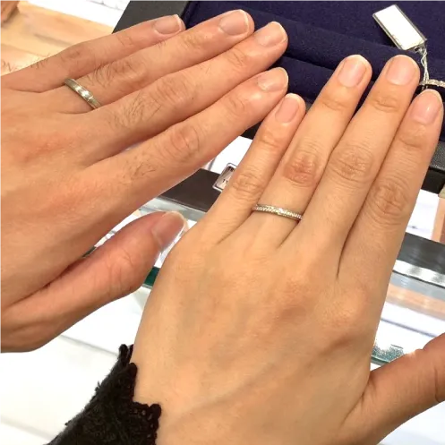 ビジュピコ 横浜元町店_試着写真（結婚指輪・婚約指輪）