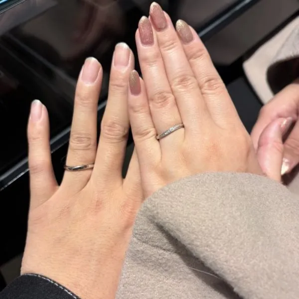 エクセルコ ダイヤモンド 梅田ハービス店_試着写真（結婚指輪・婚約指輪）
