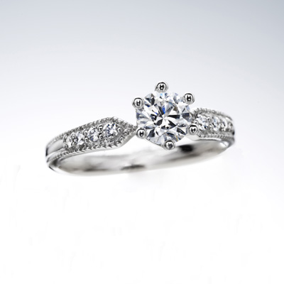 婚約指輪(エンゲージリング)] ≪Sirena Azzurro≫ （Rosetta puro  