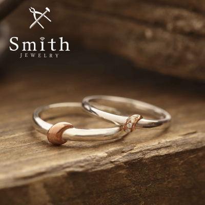 【Smith】手作り結婚指輪　ワンポイントが際立つ個性派。難易度は高めです。